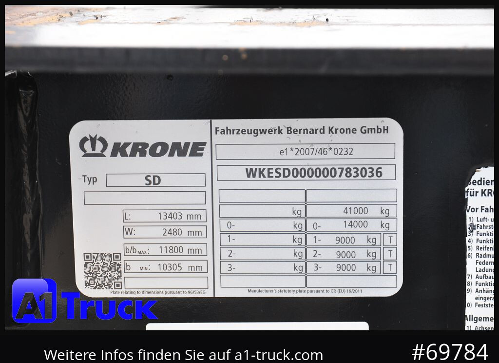 KRONE SDC, Containerchassis, Lift, 2x20/30/40 - Poluprikolica za prevoz kontejnera/ Poluprikolica sa promenjivim sandukom: slika 4 KRONE SDC, Containerchassis, Lift, 2x20/30/40 - Poluprikolica za prevoz kontejnera/ Poluprikolica sa promenjivim sandukom: slika 4
