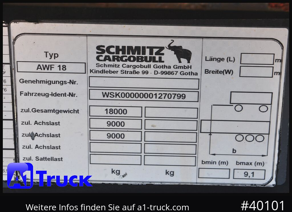 Kamion SCHMITZ AWF 18, SAF Achse, Standard: slika 8