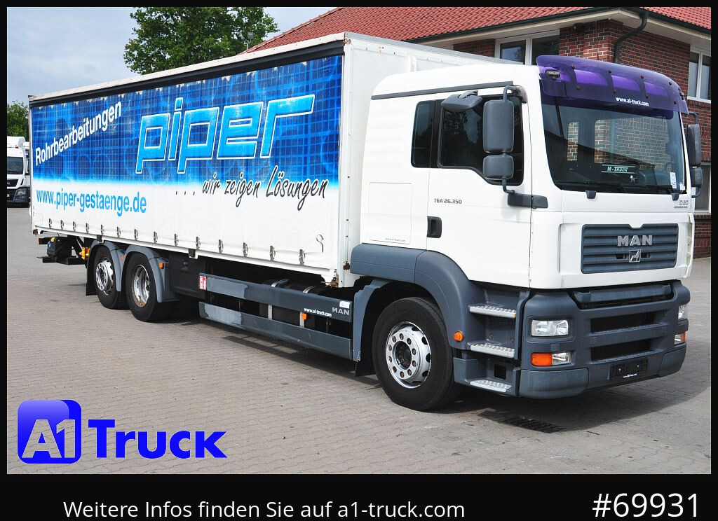 MAN TGA 26.350, Klima, Lenkachse, Ladefläche 9000mm - Kamion sa ceradom: slika 1 MAN TGA 26.350, Klima, Lenkachse, Ladefläche 9000mm - Kamion sa ceradom: slika 1