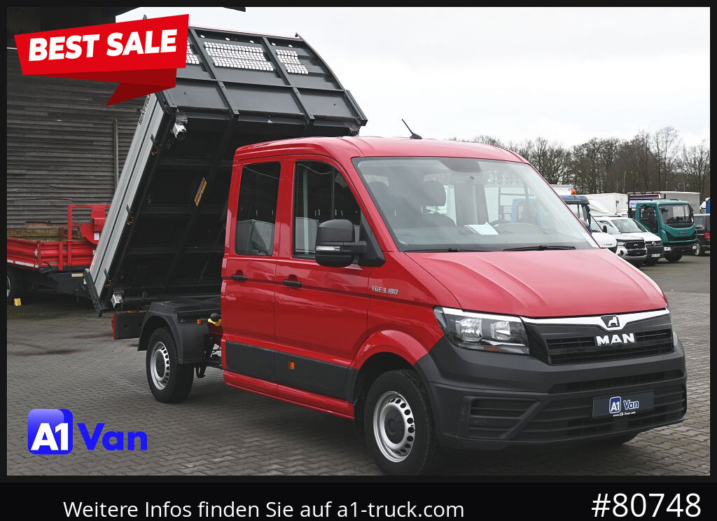 MAN TGE 3.180 Doka Kipper,Klima, AHK,Tüv Neu - Dostavno vozilo istovarivač, Dostavno vozilo sa duplom kabinom: slika 1 MAN TGE 3.180 Doka Kipper,Klima, AHK,Tüv Neu - Dostavno vozilo istovarivač, Dostavno vozilo sa duplom kabinom: slika 1