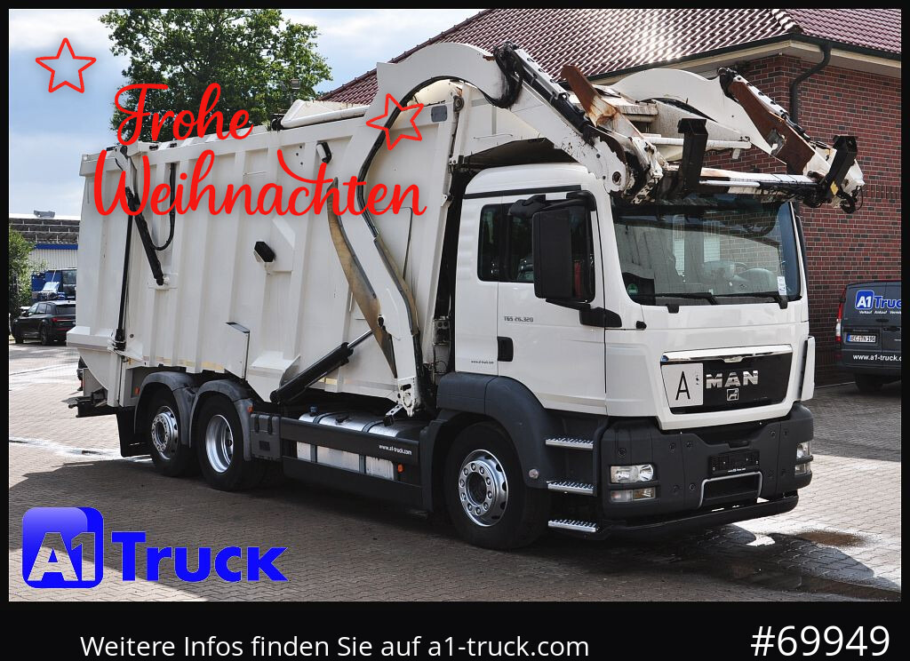 MAN TGS 26.320, Faun 533 Frontlader, Überkopflader Müllwagen, - Kamion za smeće: slika 1 MAN TGS 26.320, Faun 533 Frontlader, Überkopflader Müllwagen, - Kamion za smeće: slika 1