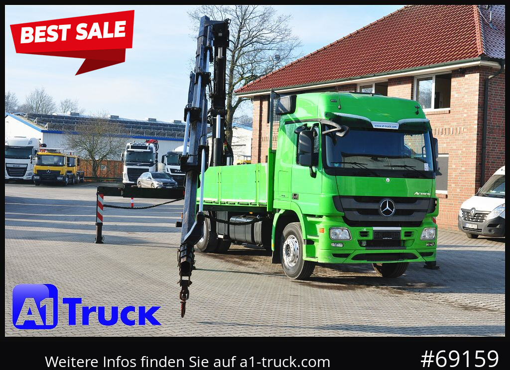 MERCEDES-BENZ Actros 1844 MP3, Kran MKG 291 HP 5+3 Funk, TÜV 06/2026 - Kamion sa dizalicom: slika 1 MERCEDES-BENZ Actros 1844 MP3, Kran MKG 291 HP 5+3 Funk, TÜV 06/2026 - Kamion sa dizalicom: slika 1