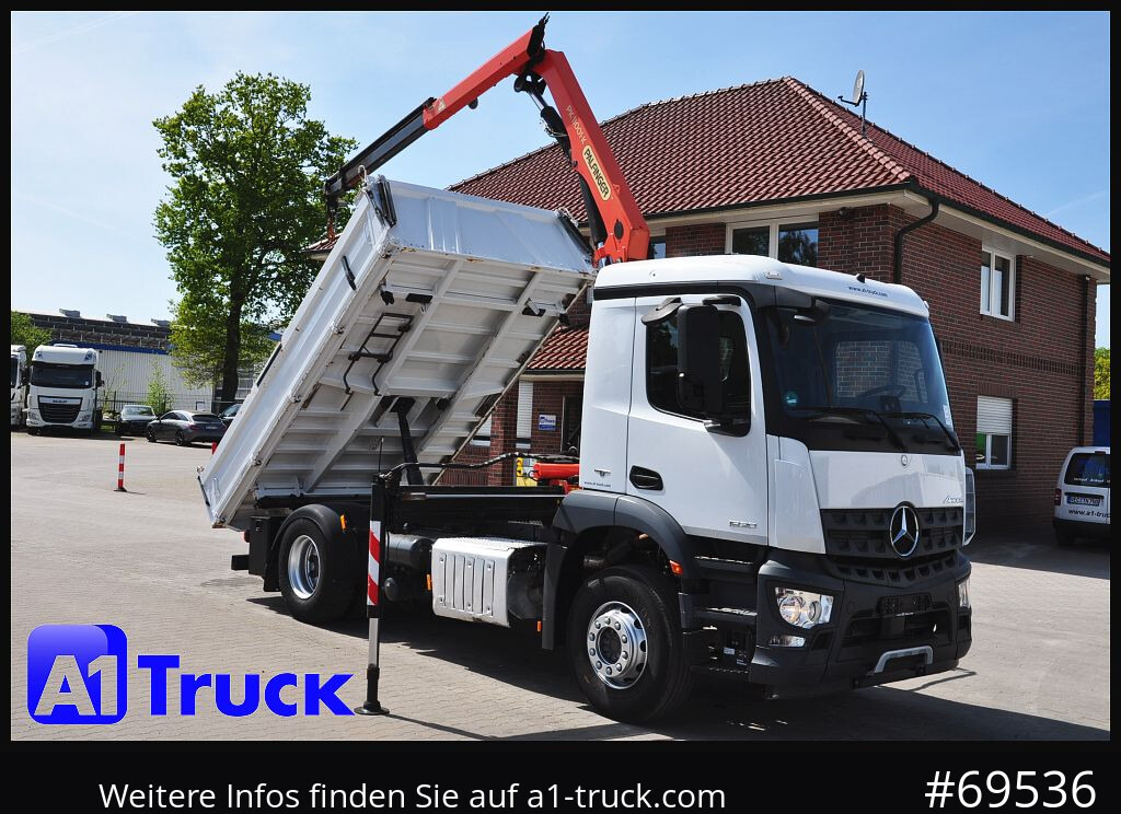 MERCEDES-BENZ Arocs 1830, Kipper + Kran,Palfinger, Funk, - Kamion sa dizalicom: slika 1 MERCEDES-BENZ Arocs 1830, Kipper + Kran,Palfinger, Funk, - Kamion sa dizalicom: slika 1