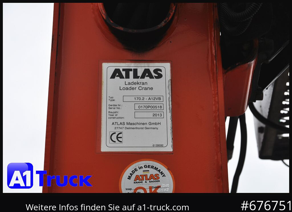 MERCEDES-BENZ Axor 2543, Atlas 170.2 Kran, Lift-Lenkachse, - Kamion sa tovarnim sandukom, Kamion sa dizalicom: slika 2 MERCEDES-BENZ Axor 2543, Atlas 170.2 Kran, Lift-Lenkachse, - Kamion sa tovarnim sandukom, Kamion sa dizalicom: slika 2