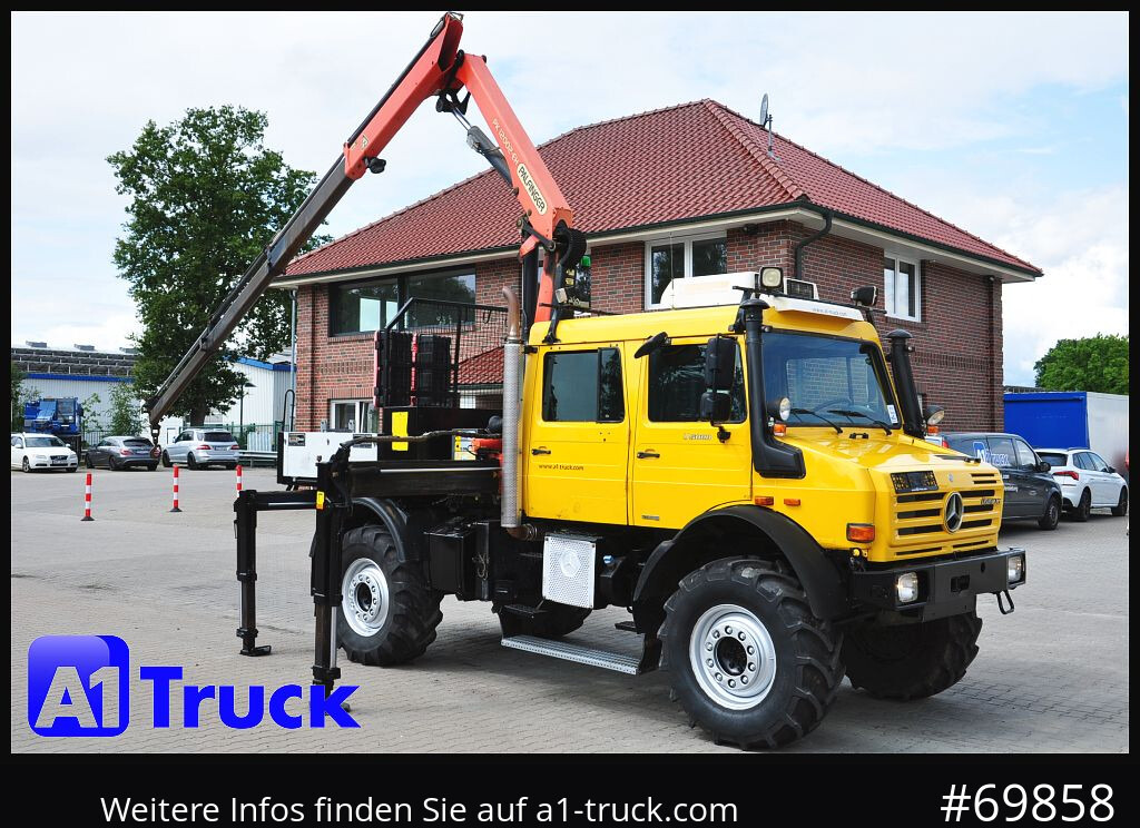 Kamion sa dizalicom MERCEDES-BENZ Unimog U 5000 437/45 Kran Doka 6 Sitze: slika 8