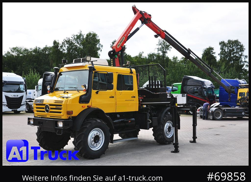 Kamion sa dizalicom MERCEDES-BENZ Unimog U 5000 437/45 Kran Doka 6 Sitze: slika 10