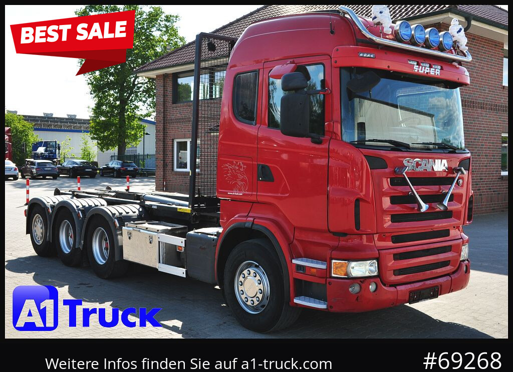 SCANIA R480, Abrollkipper Joab, 8x4, Lift-Lenkachse, - Kamion sa hidrauličnom kukom: slika 1 SCANIA R480, Abrollkipper Joab, 8x4, Lift-Lenkachse, - Kamion sa hidrauličnom kukom: slika 1