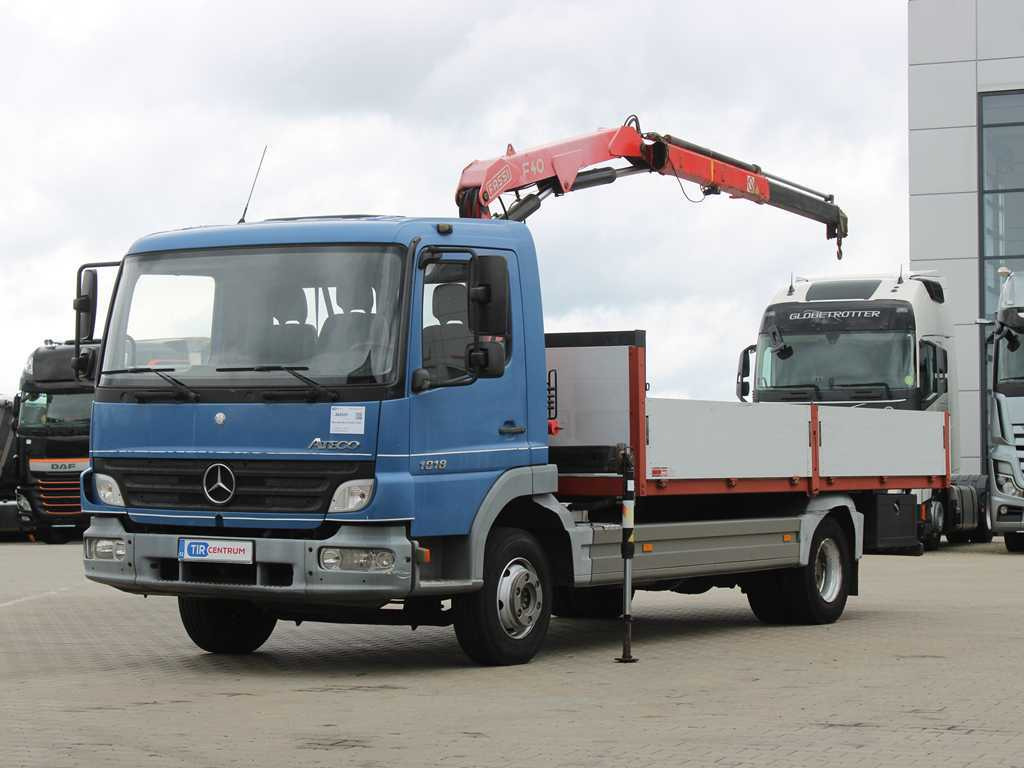 Mercedes-Benz ATEGO 1018, EURO 3, HYDRAULIC ARM FASSI F40A.21 - Kamion sa tovarnim sandukom, Kamion sa dizalicom: slika 1 Mercedes-Benz ATEGO 1018, EURO 3, HYDRAULIC ARM FASSI F40A.21 - Kamion sa tovarnim sandukom, Kamion sa dizalicom: slika 1