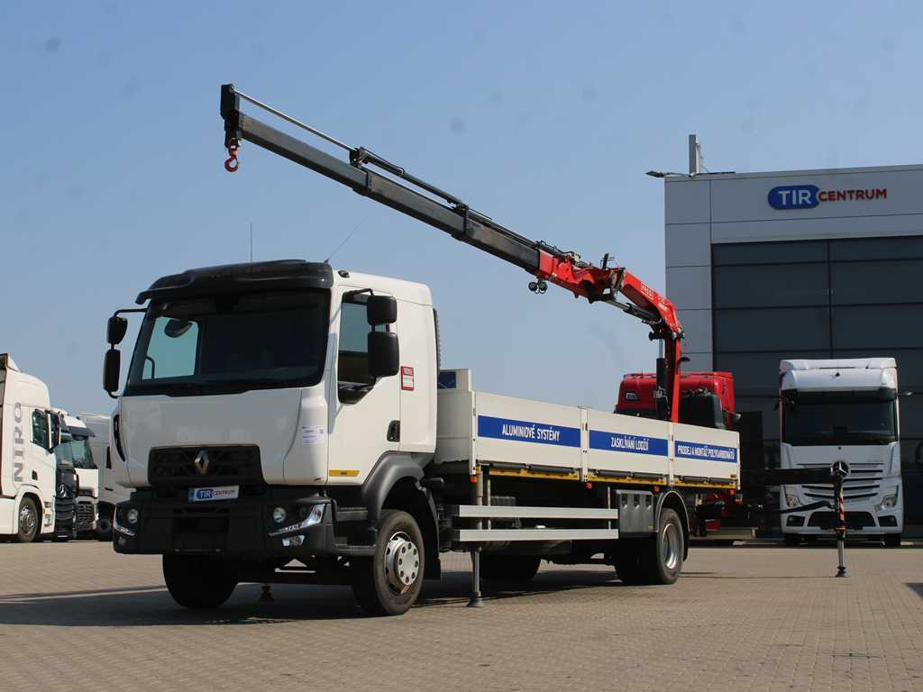 Renault D 250, EURO 6, SIDE, HYDRAULIC ARM FASSI F110 - Kamion sa tovarnim sandukom, Kamion sa dizalicom: slika 1 Renault D 250, EURO 6, SIDE, HYDRAULIC ARM FASSI F110 - Kamion sa tovarnim sandukom, Kamion sa dizalicom: slika 1