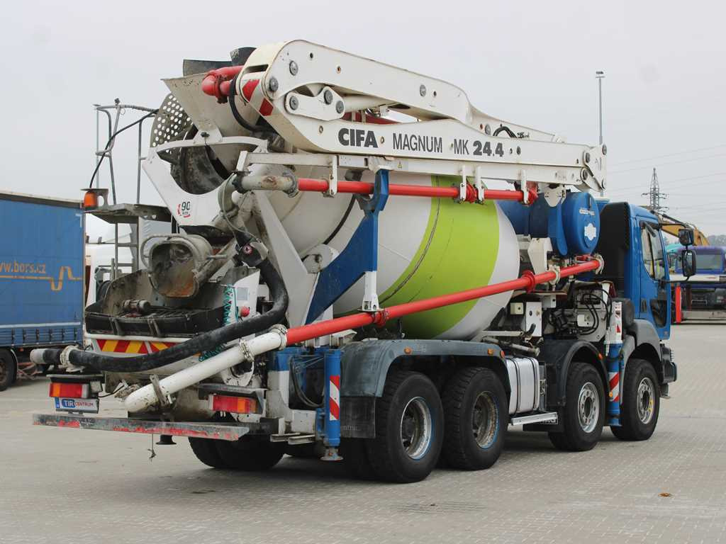 Renault KERAX 420, EURO 3, 7m3, 8X4, CIFA MAGNUM MK 24.4 CONCRETE PUMP - Mikser pumpa: slika 4 Renault KERAX 420, EURO 3, 7m3, 8X4, CIFA MAGNUM MK 24.4 CONCRETE PUMP - Mikser pumpa: slika 4