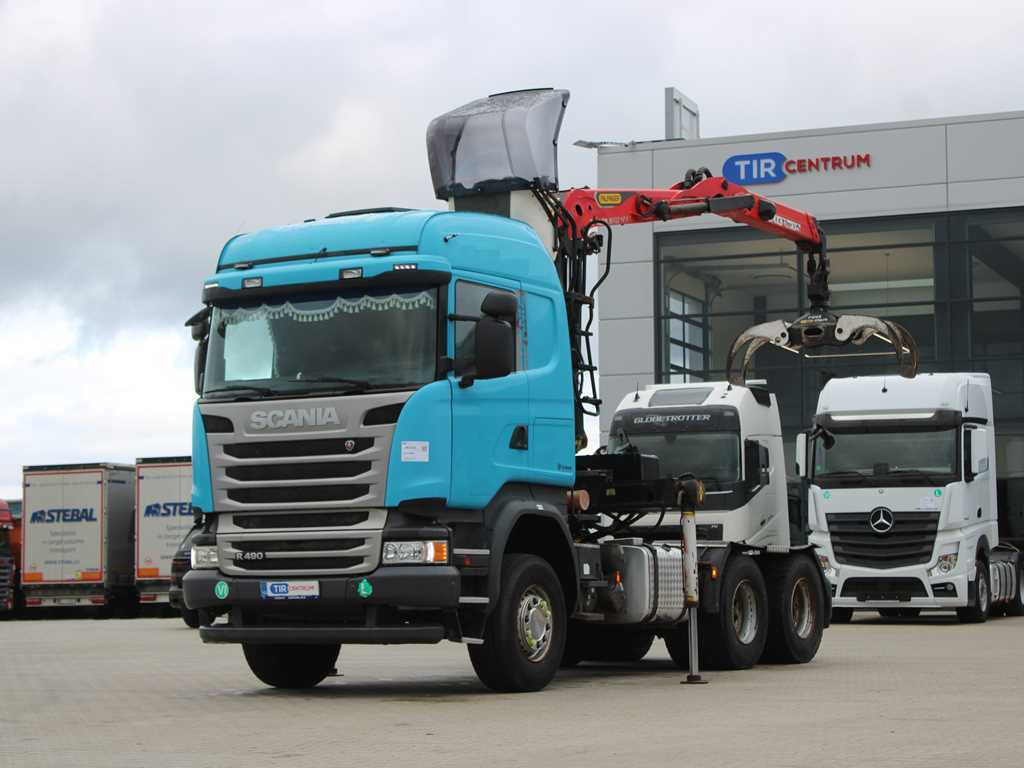 Scania R490, 6X4, EURO 6, DOUBLE CIRCUIT HYDRAULIC, PALFINGER EPSILON M13Z91 - Tegljač: slika 1 Scania R490, 6X4, EURO 6, DOUBLE CIRCUIT HYDRAULIC, PALFINGER EPSILON M13Z91 - Tegljač: slika 1