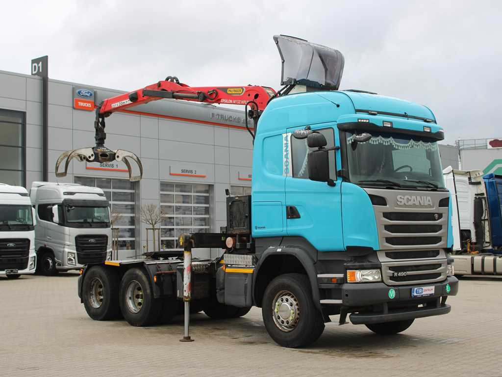 Scania R490, 6X4, EURO 6, DOUBLE CIRCUIT HYDRAULIC, PALFINGER EPSILON M13Z91 - Tegljač: slika 3 Scania R490, 6X4, EURO 6, DOUBLE CIRCUIT HYDRAULIC, PALFINGER EPSILON M13Z91 - Tegljač: slika 3