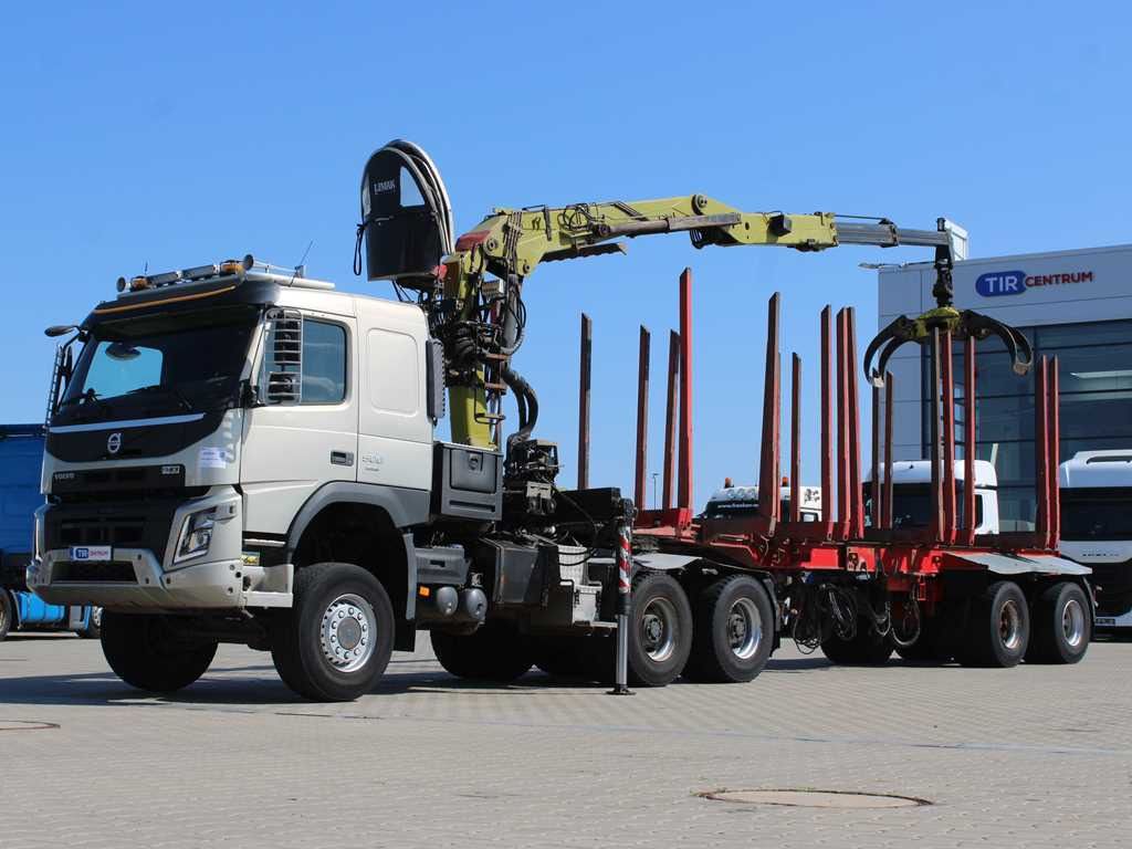 Volvo FMX 500, 6X6, LOGLIFT F265Z95 + DOLL trailer (2007) - Šticar, Kamion sa dizalicom: slika 1 Volvo FMX 500, 6X6, LOGLIFT F265Z95 + DOLL trailer (2007) - Šticar, Kamion sa dizalicom: slika 1