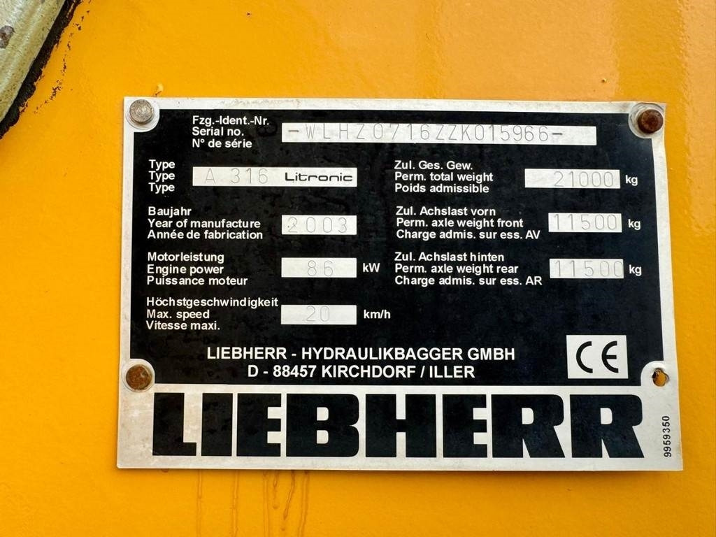 Bager za obradu otpada/ Industrije Liebherr A 316: slika 7
