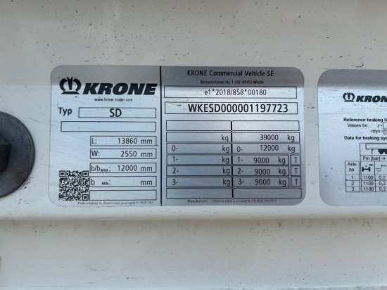 Poluprikolica sa zatvorenim sandukom novi Krone Dry Liner SDK 27, Kofferauflieger, Doppelstock, Liftachse,  Zurschienen: slika 10