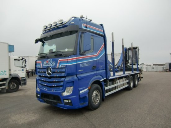 Mercedes-Benz Actros 2653 6x4 Holz Palfinger Kabinenkran - Šticar, Kamion sa dizalicom: slika 1 Mercedes-Benz Actros 2653 6x4 Holz Palfinger Kabinenkran - Šticar, Kamion sa dizalicom: slika 1