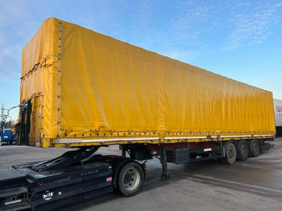 Schwarzmüller Spezialauflieger Schräglader, Coilmulde, Liftachse, Edscha-Verdeck, - Poluprikolica sa ceradom: slika 1 Schwarzmüller Spezialauflieger Schräglader, Coilmulde, Liftachse, Edscha-Verdeck, - Poluprikolica sa ceradom: slika 1