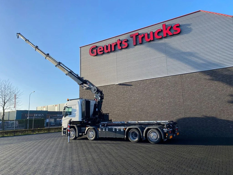 Kamion sa kablovskim sistemom, Kamion sa dizalicom Scania G500 NGS 8X2 MET 3 ZIJDIGE KABELSYSTEEM + HIAB 362 EP-5 KRAAN/KRAN/CRANE/GRUA: slika 12