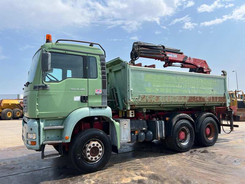 MAN TGA 26.480 tipper + HMF crane - Istovarivač, Kamion sa dizalicom: slika 1 MAN TGA 26.480 tipper + HMF crane - Istovarivač, Kamion sa dizalicom: slika 1