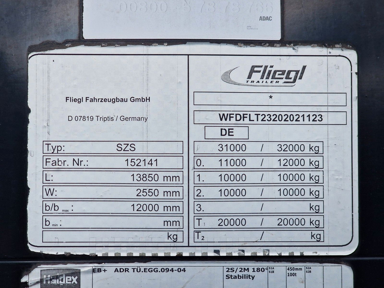 Poluprikolica sa ceradom Fliegl SZS320 / Hubdach / EDSCHA / Mega: slika 44