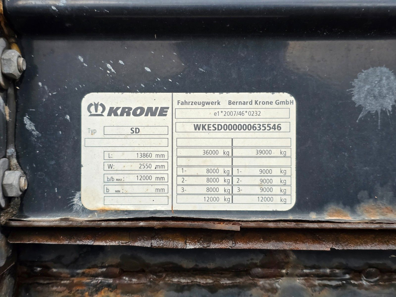 Poluprikolica sa ceradom Krone SD / Hubdach / EDSCHA / Liftachse: slika 46 Poluprikolica sa ceradom Krone SD / Hubdach / EDSCHA / Liftachse: slika 46