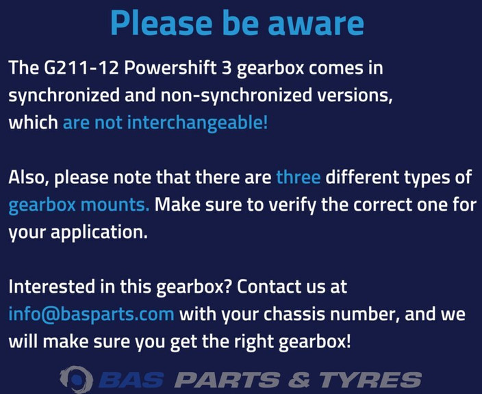Mercedes-Benz Actros MP4 Mercedes G211-12 KL Powershift 3 Versnellingsbak A 001 260 36 00 - Menjač za Kamion: slika 3 Mercedes-Benz Actros MP4 Mercedes G211-12 KL Powershift 3 Versnellingsbak A 001 260 36 00 - Menjač za Kamion: slika 3