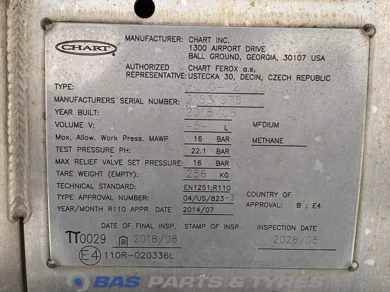 Scania LNG tank Scania 406 Liter 1776103 - Rezervoar za gorivo za Kamion: slika 5 Scania LNG tank Scania 406 Liter 1776103 - Rezervoar za gorivo za Kamion: slika 5