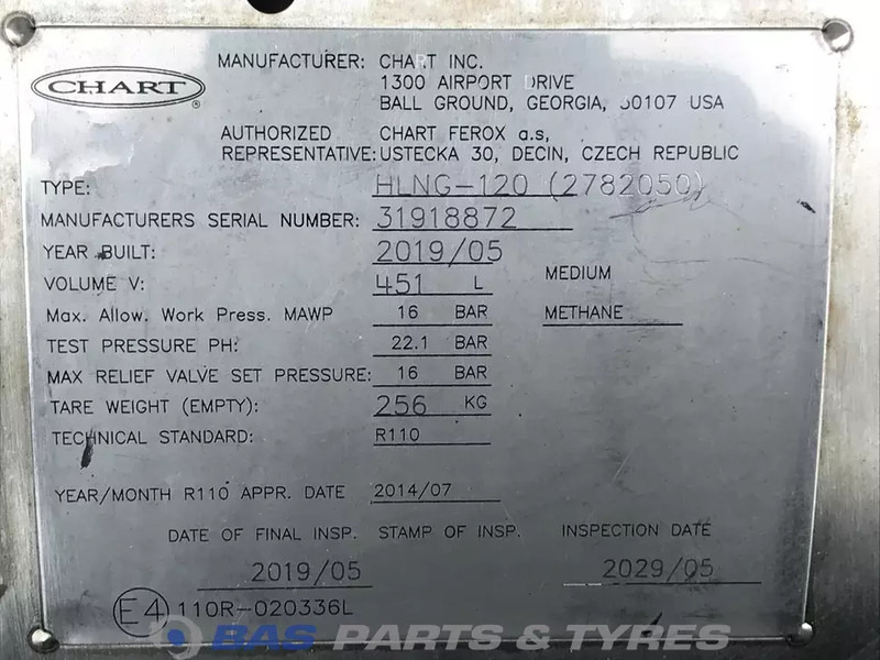 Scania LNG tank Scania 406 Liter 2782050 - Rezervoar za gorivo za Kamion: slika 5 Scania LNG tank Scania 406 Liter 2782050 - Rezervoar za gorivo za Kamion: slika 5