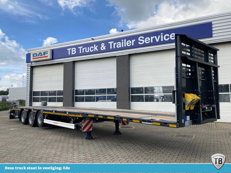 Kässbohrer SPS HM 3 / 0N - 18 / 27 Vlakke mega trailer met liftas, 18x rongen en kist voor de oprijplaten - Plato poluprikolica: slika 1 Kässbohrer SPS HM 3 / 0N - 18 / 27 Vlakke mega trailer met liftas, 18x rongen en kist voor de oprijplaten - Plato poluprikolica: slika 1
