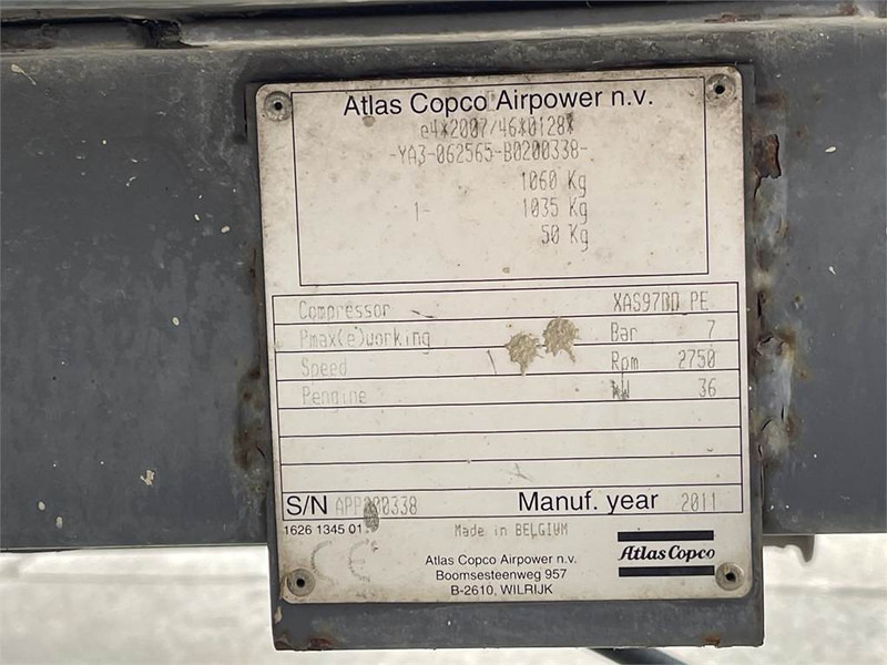 Atlas-Copco XAS 97 DD - Kompresor za vazduh: slika 4 Atlas-Copco XAS 97 DD - Kompresor za vazduh: slika 4