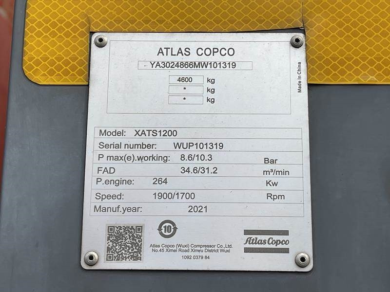 Atlas-Copco XATS 1200 CUD - Kompresor za vazduh: slika 1 Atlas-Copco XATS 1200 CUD - Kompresor za vazduh: slika 1