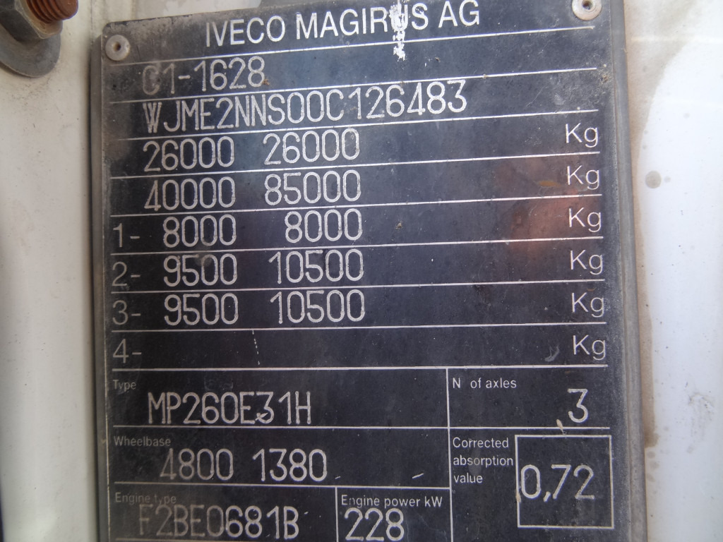 Iveco EuroTrakker 260E31 6X4 Palfinger 36002 - Kamion sa tovarnim sandukom, Kamion sa dizalicom: slika 3 Iveco EuroTrakker 260E31 6X4 Palfinger 36002 - Kamion sa tovarnim sandukom, Kamion sa dizalicom: slika 3