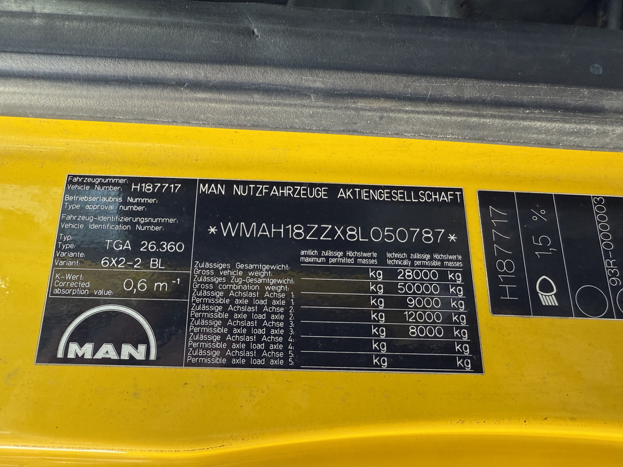 MAN TGA 26.360 6X2 Kipper Kran Palfinger 15500 - Istovarivač, Kamion sa dizalicom: slika 5 MAN TGA 26.360 6X2 Kipper Kran Palfinger 15500 - Istovarivač, Kamion sa dizalicom: slika 5