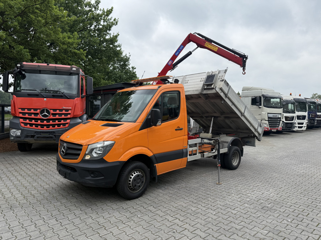 Mercedes-Benz Sprinter 516 Kipper mit Kran HMF 270 - Dostavno vozilo istovarivač: slika 1 Mercedes-Benz Sprinter 516 Kipper mit Kran HMF 270 - Dostavno vozilo istovarivač: slika 1