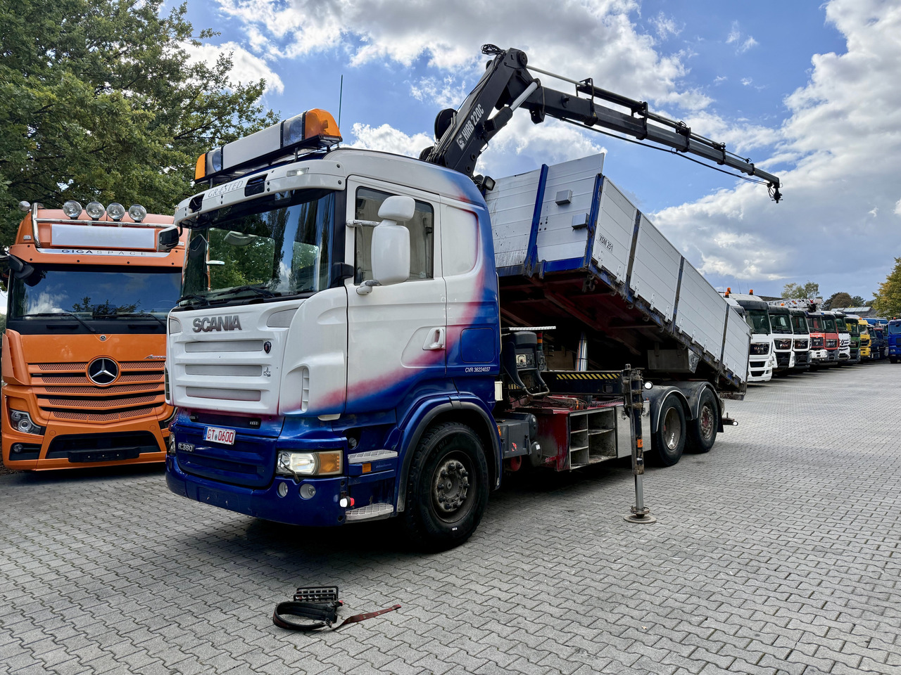 Scania R380 6X2*4 Kipper mit Kran HIAB 220 - Istovarivač, Kamion sa dizalicom: slika 1 Scania R380 6X2*4 Kipper mit Kran HIAB 220 - Istovarivač, Kamion sa dizalicom: slika 1