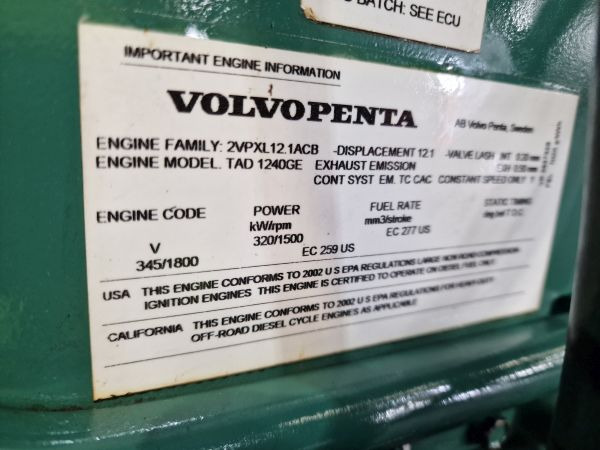 Volvo TAD1240GE Engine (Industrial) - Motor za Industrijska oprema: slika 3 Volvo TAD1240GE Engine (Industrial) - Motor za Industrijska oprema: slika 3
