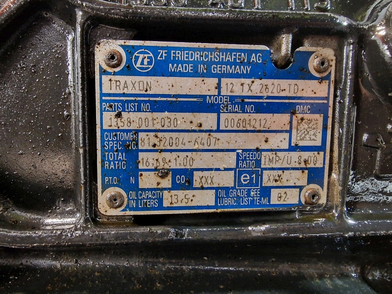 Menjač ZF Traxon 12TX2620TD MAN Spec Gearbox: slika 11 Menjač ZF Traxon 12TX2620TD MAN Spec Gearbox: slika 11