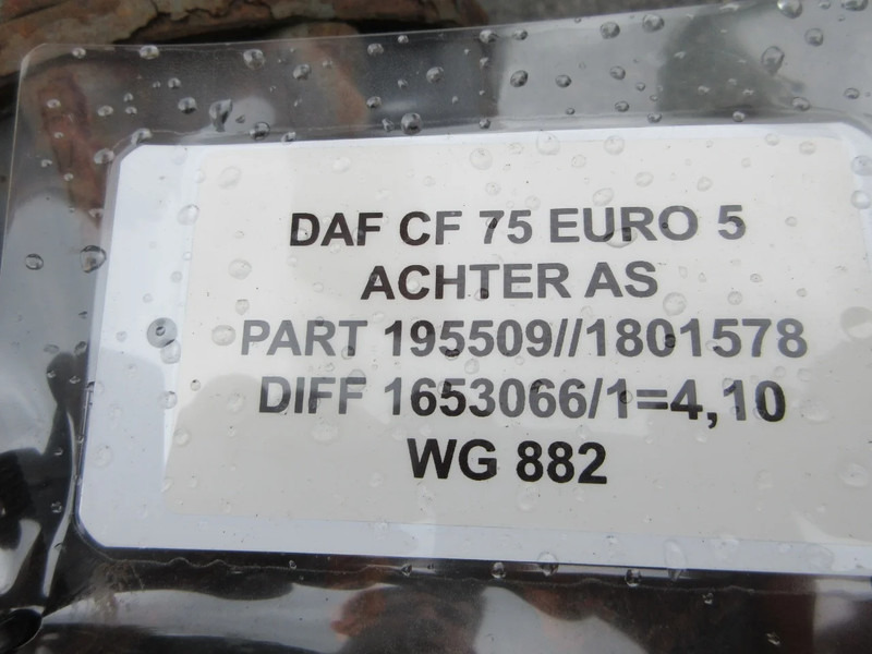 DAF 1801578 // 1653006 RATIO 1=4.10 DAF CF 75 EURO 5 EEV - Zadnja osovina za Kamion: slika 5 DAF 1801578 // 1653006 RATIO 1=4.10 DAF CF 75 EURO 5 EEV - Zadnja osovina za Kamion: slika 5