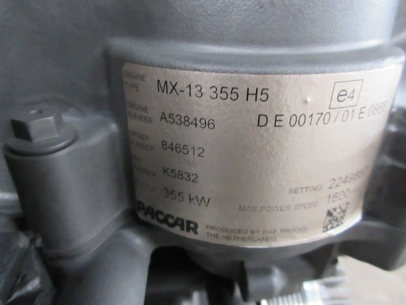 DAF 2249867 // 2353631 // 2304390 MX 13- 355 H 5 DAF XG 480 MODEL 2023 KM CA 170.000 - Motor za Kamion: slika 5 DAF 2249867 // 2353631 // 2304390 MX 13- 355 H 5 DAF XG 480 MODEL 2023 KM CA 170.000 - Motor za Kamion: slika 5