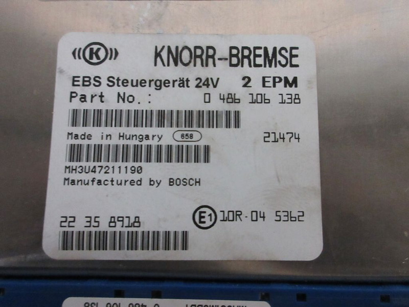 Renault 22358918 RENAULT D 210 EBS MODULEN EURO 6 - Električni sistem za Kamion: slika 2 Renault 22358918 RENAULT D 210 EBS MODULEN EURO 6 - Električni sistem za Kamion: slika 2