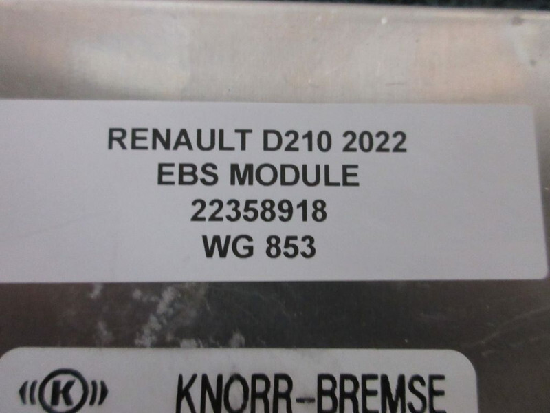 Renault 22358918 RENAULT D 210 EBS MODULEN EURO 6 - Električni sistem za Kamion: slika 3 Renault 22358918 RENAULT D 210 EBS MODULEN EURO 6 - Električni sistem za Kamion: slika 3
