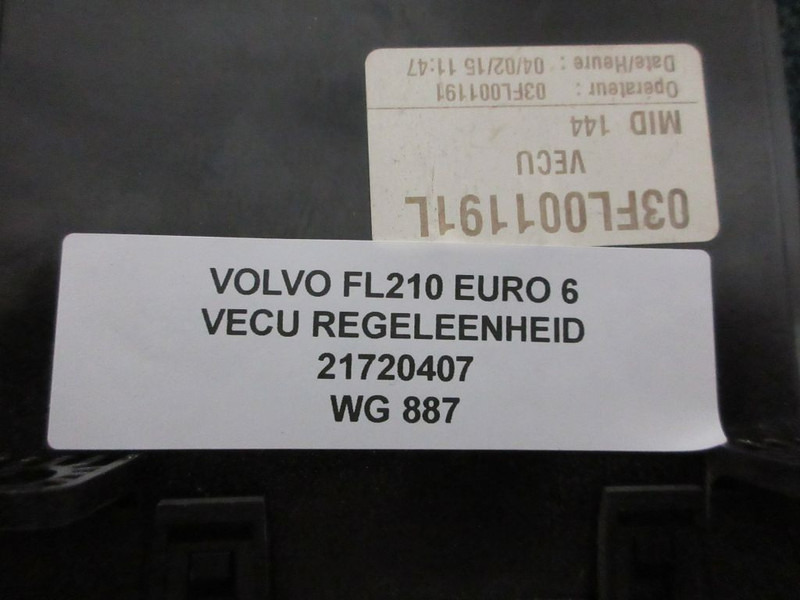 Volvo FL210 21720407 VECU REGELEENHEID EURO 6 - Električni sistem za Kamion: slika 2 Volvo FL210 21720407 VECU REGELEENHEID EURO 6 - Električni sistem za Kamion: slika 2