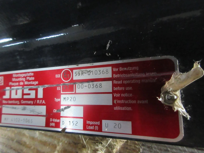 Jost 81.42710-6284//81.42175-0037//81.42710-6310 JOST D152 MP20 - Spojnica na petom točku za Kamion: slika 5 Jost 81.42710-6284//81.42175-0037//81.42710-6310 JOST D152 MP20 - Spojnica na petom točku za Kamion: slika 5