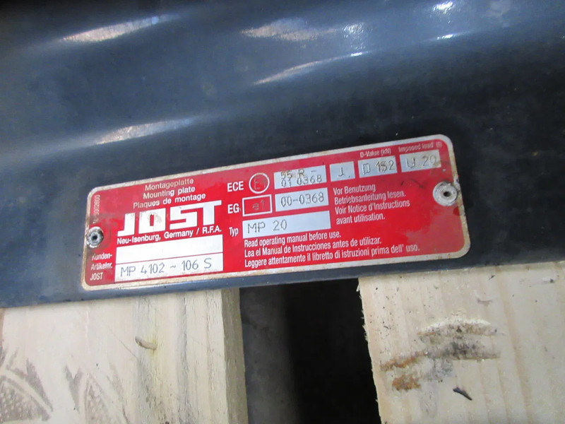 Jost D152 U 20 TYPE MP20 //55R D152 U 20 TYPE MP20 //55R MAN 18.560 TGX MODEL 2018 - Spojnica na petom točku za Kamion: slika 5 Jost D152 U 20 TYPE MP20 //55R D152 U 20 TYPE MP20 //55R MAN 18.560 TGX MODEL 2018 - Spojnica na petom točku za Kamion: slika 5