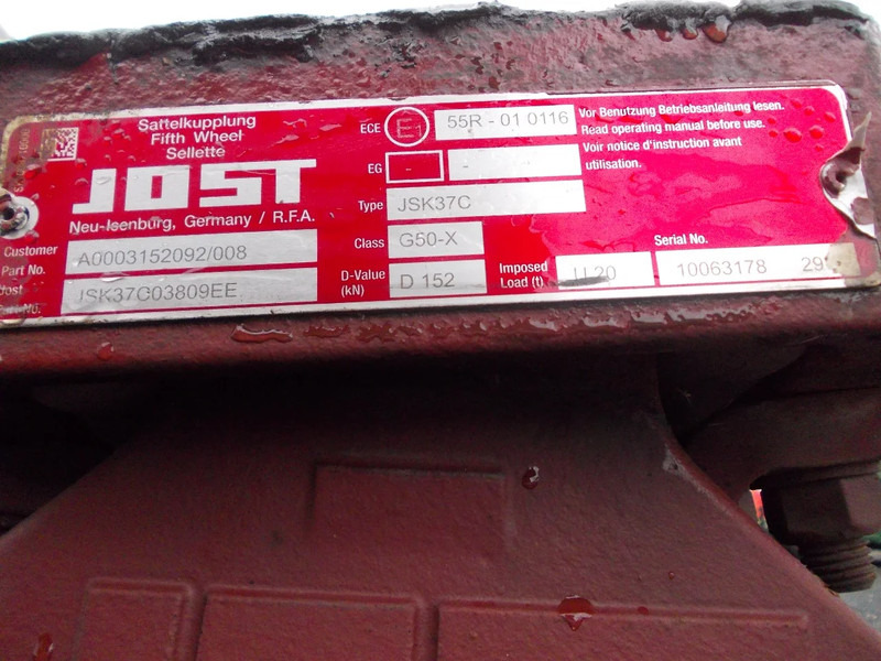 Jost G50-X D152 JSK37C03809EE G50-X D152 JSK37C03809EE MERCEDES BENZ 1851 EURO 6 - Spojnica na petom točku za Kamion: slika 5 Jost G50-X D152 JSK37C03809EE G50-X D152 JSK37C03809EE MERCEDES BENZ 1851 EURO 6 - Spojnica na petom točku za Kamion: slika 5