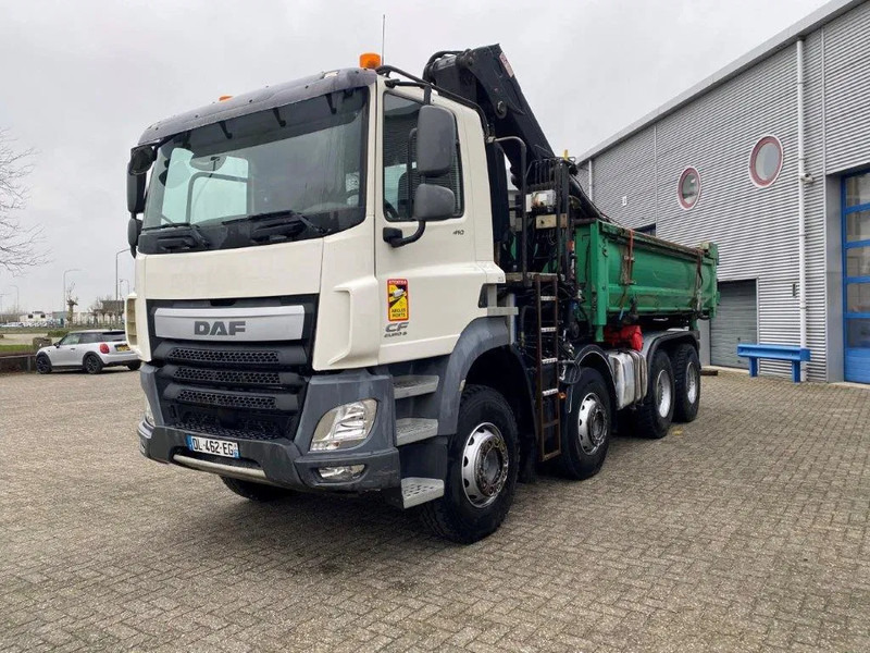 DAF CF410 / 8X4 / BIG AXLE / FULL-STEEL /2 SIDE TIPPER/ ONLY:363247 KM / AUTOMATIC / EURO-6 / 2014 - Kamion sa dizalicom: slika 1 DAF CF410 / 8X4 / BIG AXLE / FULL-STEEL /2 SIDE TIPPER/ ONLY:363247 KM / AUTOMATIC / EURO-6 / 2014 - Kamion sa dizalicom: slika 1