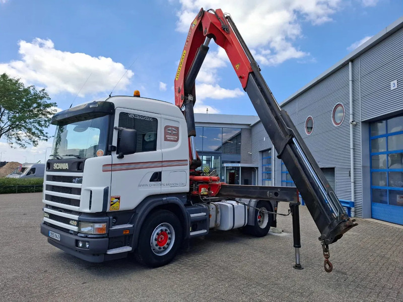 Scania 124G-420 / RETARDER / PALFINGER PK32080 / DOUBLE TANK / AIRCO / GOOD CONDITION / MANUAL / EURO-3 / 2004 - Kamion sa dizalicom: slika 1 Scania 124G-420 / RETARDER / PALFINGER PK32080 / DOUBLE TANK / AIRCO / GOOD CONDITION / MANUAL / EURO-3 / 2004 - Kamion sa dizalicom: slika 1