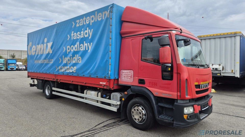 IVECO EUROCARGO ML 140E28 EURO 5 - valník s plachtou + hydraulické čelo 1,5 t - Kamion sa ceradom: slika 1 IVECO EUROCARGO ML 140E28 EURO 5 - valník s plachtou + hydraulické čelo 1,5 t - Kamion sa ceradom: slika 1