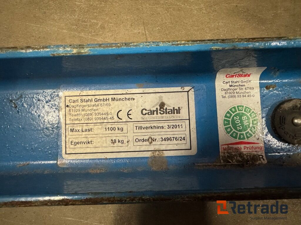 Lyftok CarlStahl 1100kg - Skladišna oprema: slika 5 Lyftok CarlStahl 1100kg - Skladišna oprema: slika 5