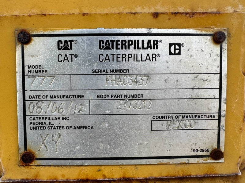 Kiper sa krutom šasijom/ Kiper za kamen Cat 777G - Dumper Bucket / Body / Bed: slika 10